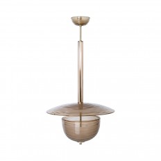Smoked glass saucer and bowl chandelier 